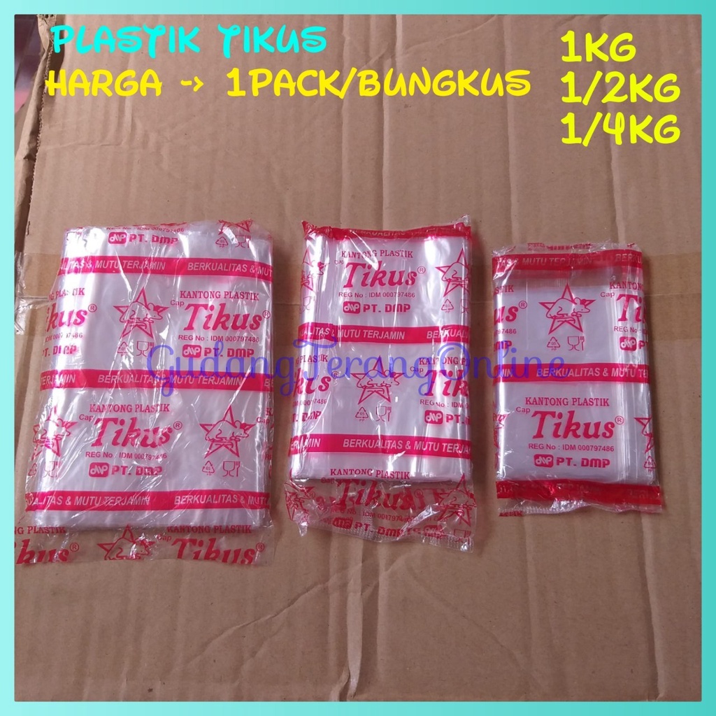 Plastik tikus 1kg ½kg ¼kg / Plastik Bening Murah / Plastik Es Mambo / Plastik Es