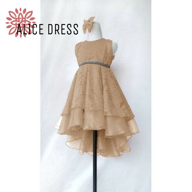 DRESS FASHION KID ANAK ALICE, BRUKAT FURING, MAXY DRESS