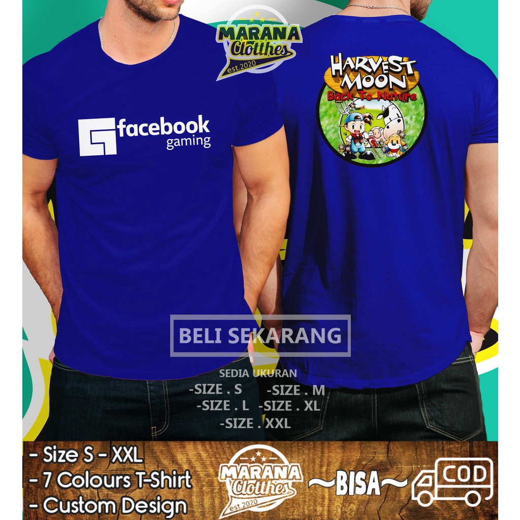 Kaos Facebook Gaming Logo Harvest Moon Baju Game