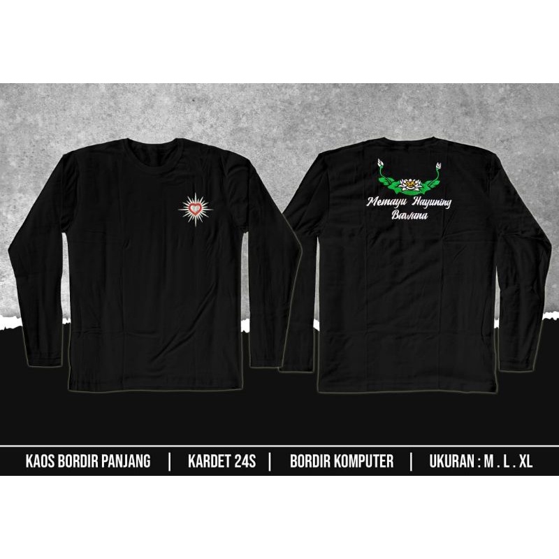 Kaos Bordir Lengan Panjang Simpel Terbaru PSHT