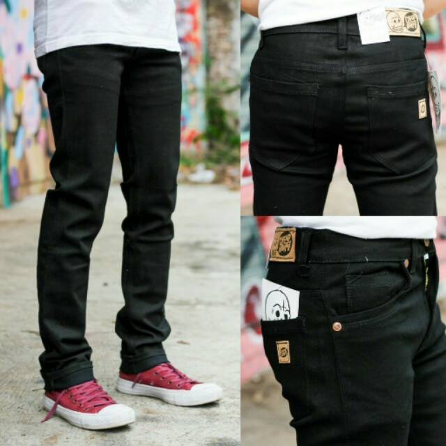 Celana Jeans Pria Hitam Cheapmonday/Full black Slimfit BEST SELLER !