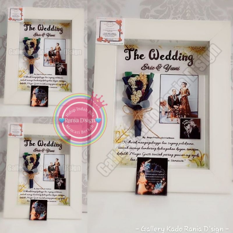 

Kado Pernikahan Wedding Ulang Tahun Wisuda Anniversary dll//Buket In Frame