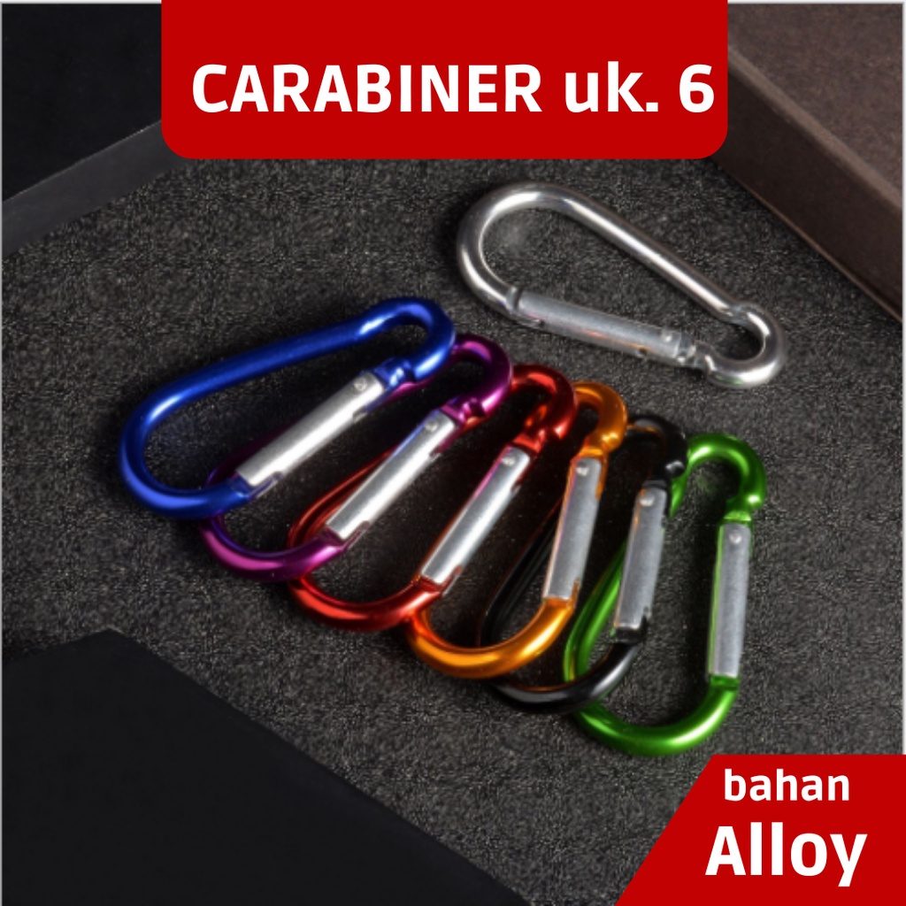 CARABINER CARBINER ALLOY Aluminium Kaitan Gantungan Kunci Mini No 6