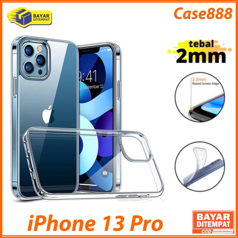 Clear Case iPhone 13 Pro SoftCase Tebal 2MM Transparant TPU Premium