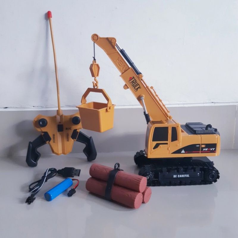 RC CAR TRUK CRANE BATRE EDUKASI MAINAN MOBIL REMOTE CONTROL ANAK