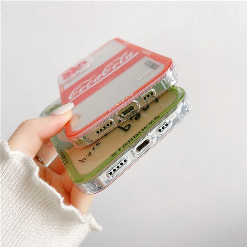 Angel eyes Creativity Soda drinks Phone case  iphone 11 12 13 Pro max 7 8 plus XR X XS MAX Color buttons Anti-fall TPU casing