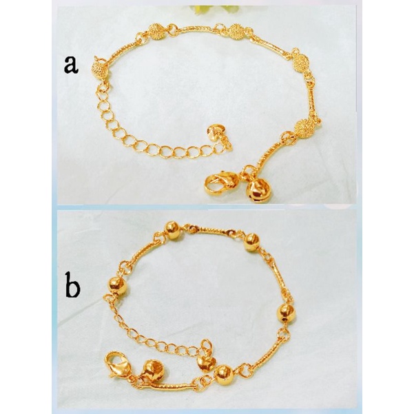 Gelang tangan wanita xuping berlapis emas uk18cm.