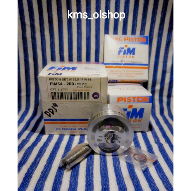 Piston Kit Fim 54 Size 53.5/STD, 54/050, 54.5/100, 55/150, 55.5/200 Pin 14(Smash, Shogun)