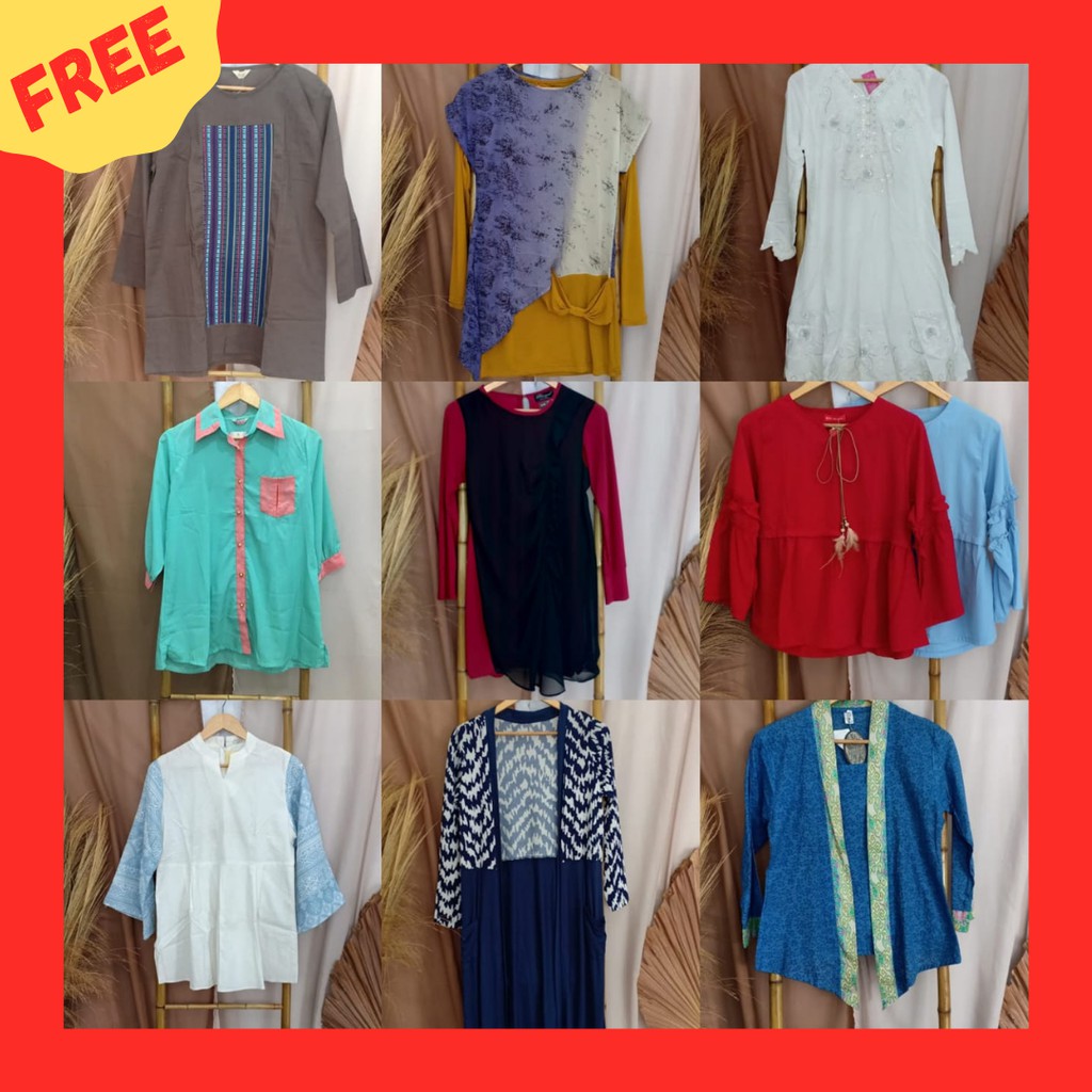 Promo murah buy 1 get 1 baju wanita tersedia ukuran standard dan bigsize