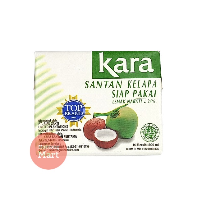 

Kara Santan Siap Pakai 200ml Coconut Milk