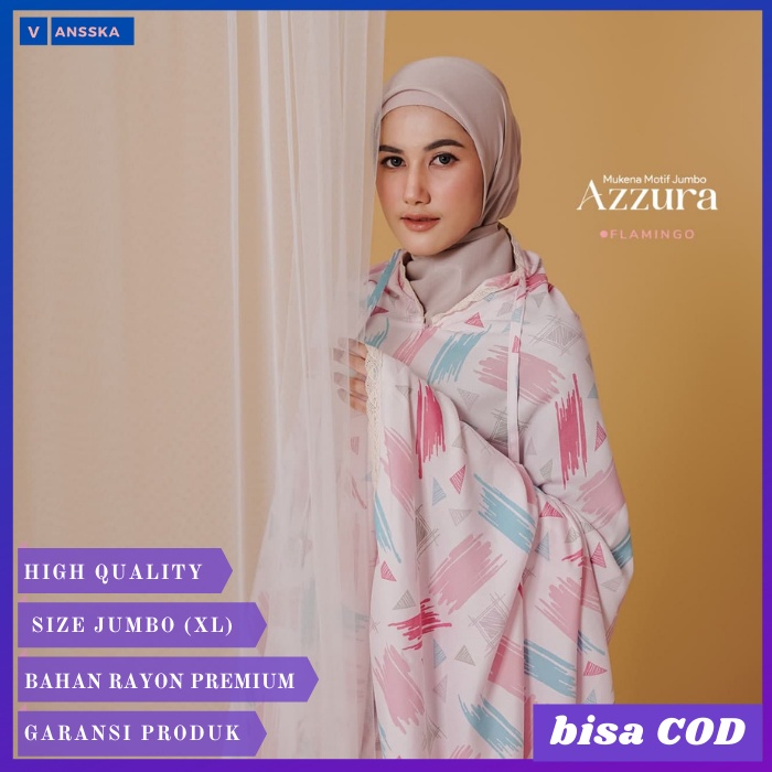 ✅ Mukena Mukenah Dewasa Size Jumbo (XL) Bahan Rayon & Silky Premium Adem Nyaman Azzura 2 in 1