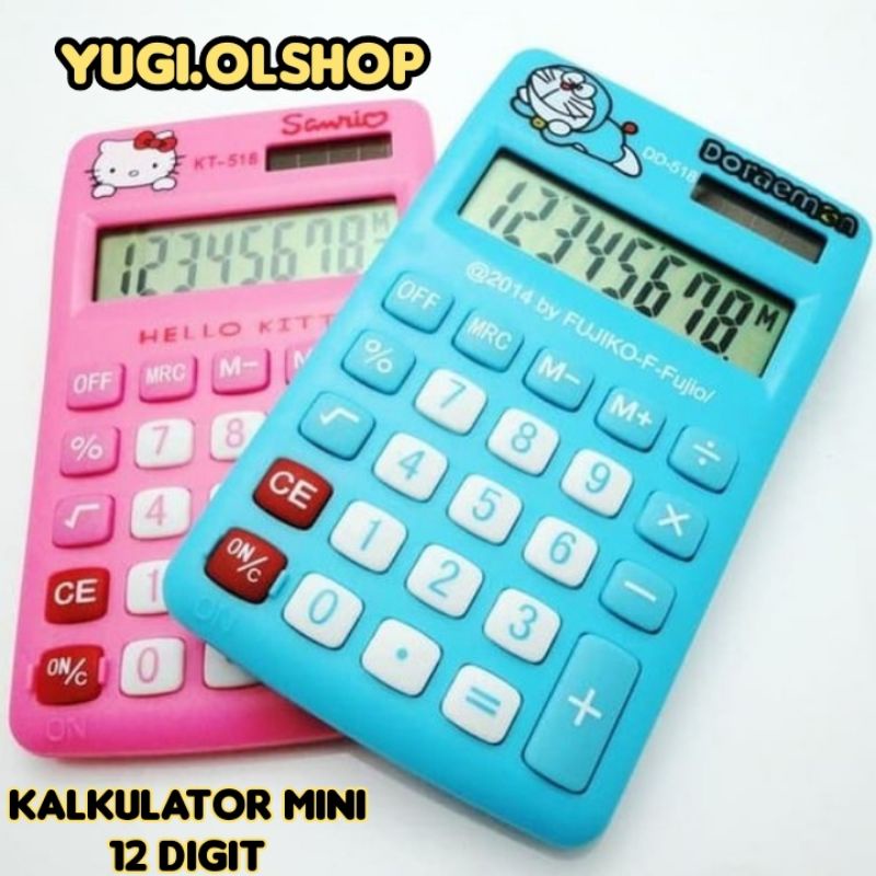 

kalkulator mini electric 12 digit kantong saku⭐ YugiShop ⭐