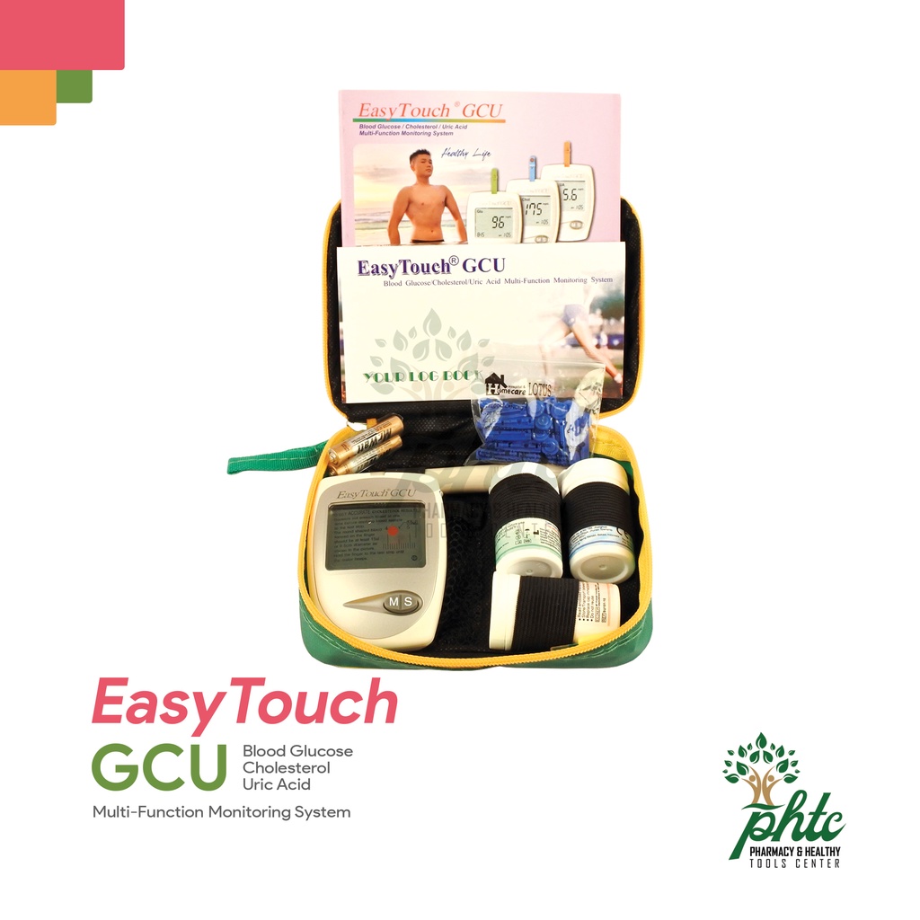 EASYTOUCH Alat Cek Easy Touch GCU 3 in 1 Gula Darah, Kolesterol, Asam Urat l GCU 3in1