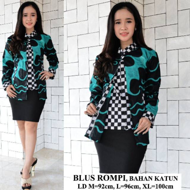 Arasan Batik Wanita/Blus Batik Rompi Parang/Batik KPS 04