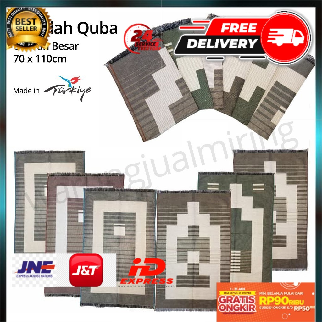 Sajadah besar tipis grosir kodian - Sejadah turkey turki turkiye Quba 70 x 110 cm