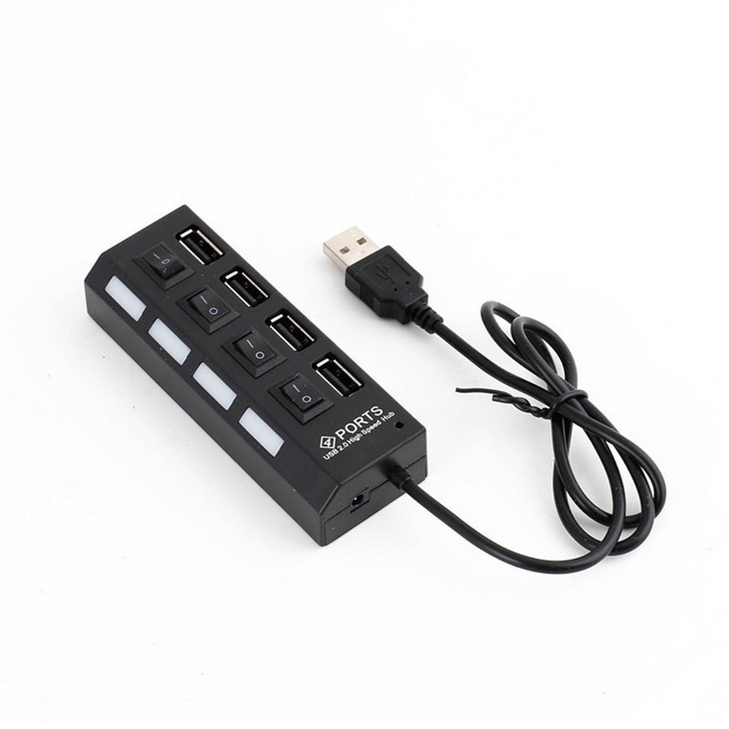 USB Hub 4 Port dengan Tombol ON/OFF dan LED Indicator