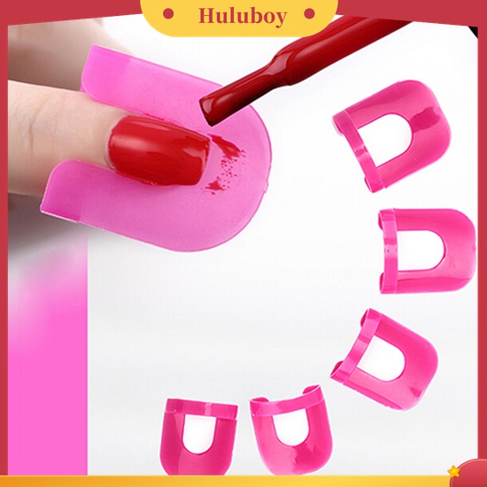 Huluboy Huluboy♡ 26pcs Klip Cetakan Kutek Anti Tumpah Bahan Plastik + 1pc Stiker