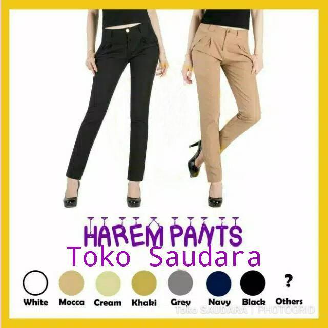 Celana formal Harem wanita stretch