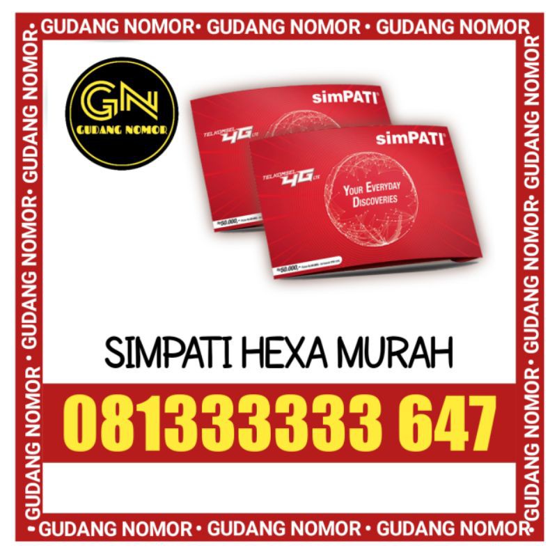 Nomor Cantik Simpati 4G Telkomsel Cantik HEXA