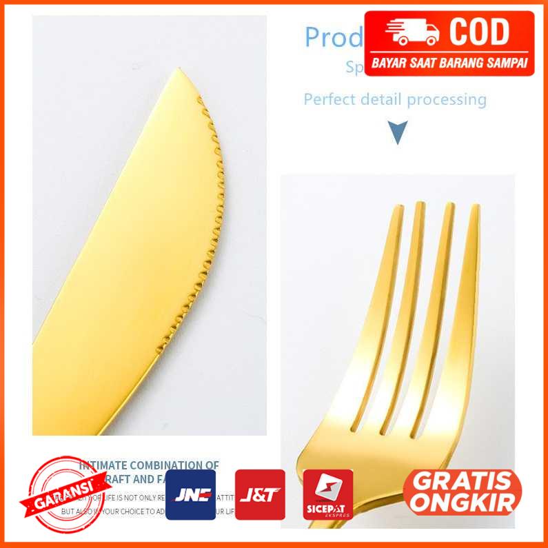 Cutlery Perlengkapan Makan Sendok Garpu Pisau 24PCS - DS0053