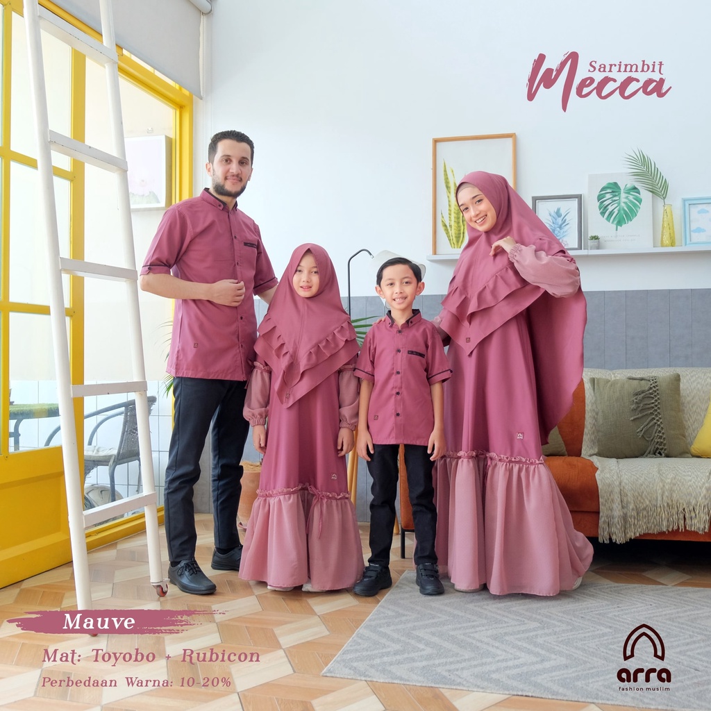 Pakaian Caoupel Baju Sarimbit Gamis Keluarga Koko Taqwa Anak Kurta Pria Dress Perempuan Seragam Paki