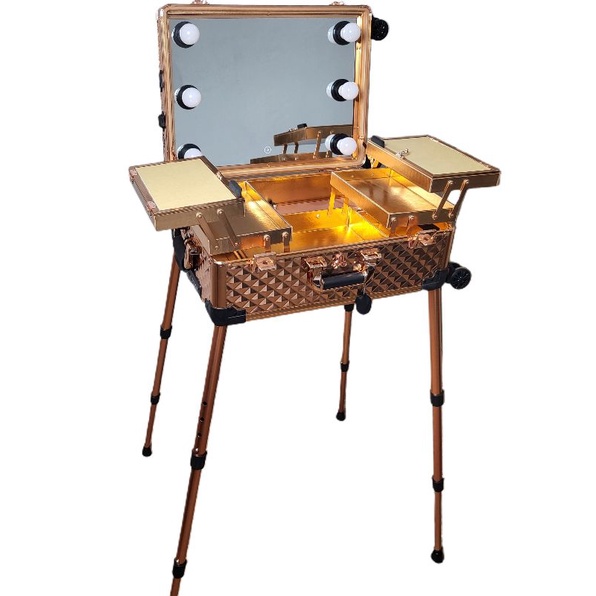 Lulabelle 5421A - Versi terbaru Beauty Case with stand Koper Rias Bergaransi