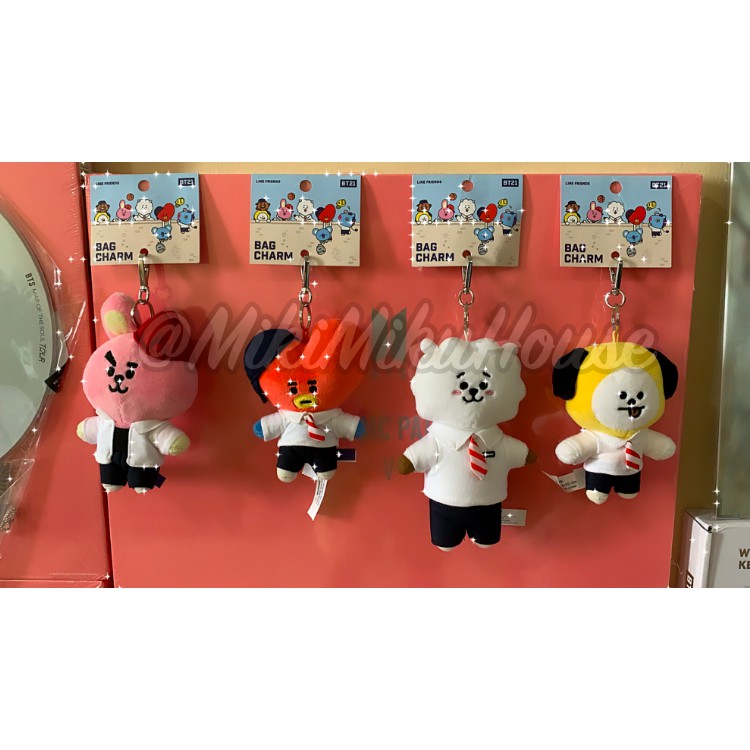 OFFICIAL BT21 BAG CHARM AFTER SCHOOL GANTUNGAN KEYRING BABY TINYTAN GREEN PLANET BTS