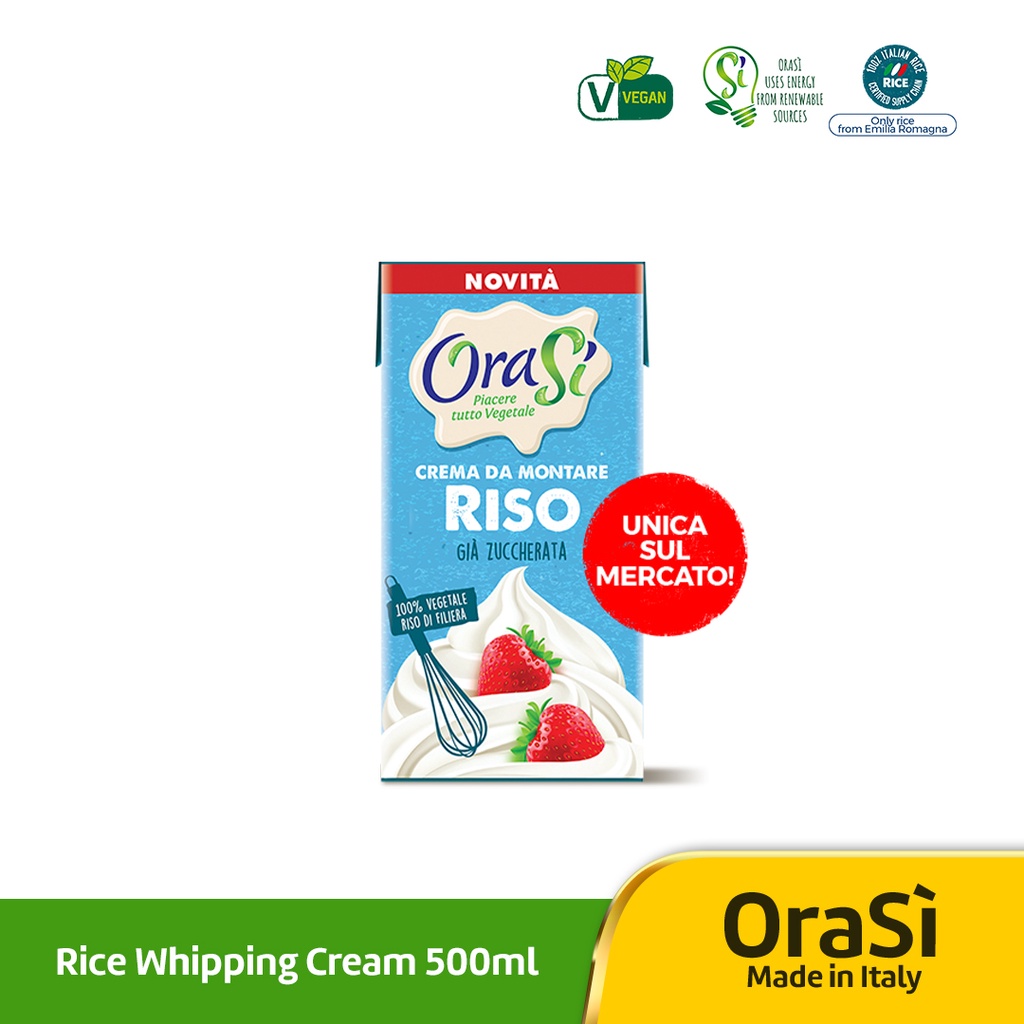 Orasi Rice Whipping Cream 500ml / Krim kocok / Whipped Cream Vegan
