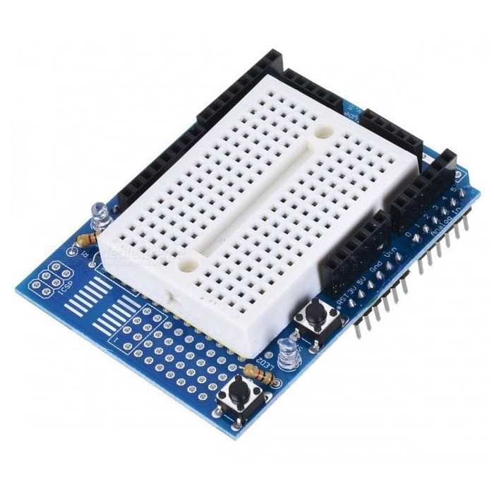 ARDUINO UNO Proto Shield prototype expansion with Mini Breadboard