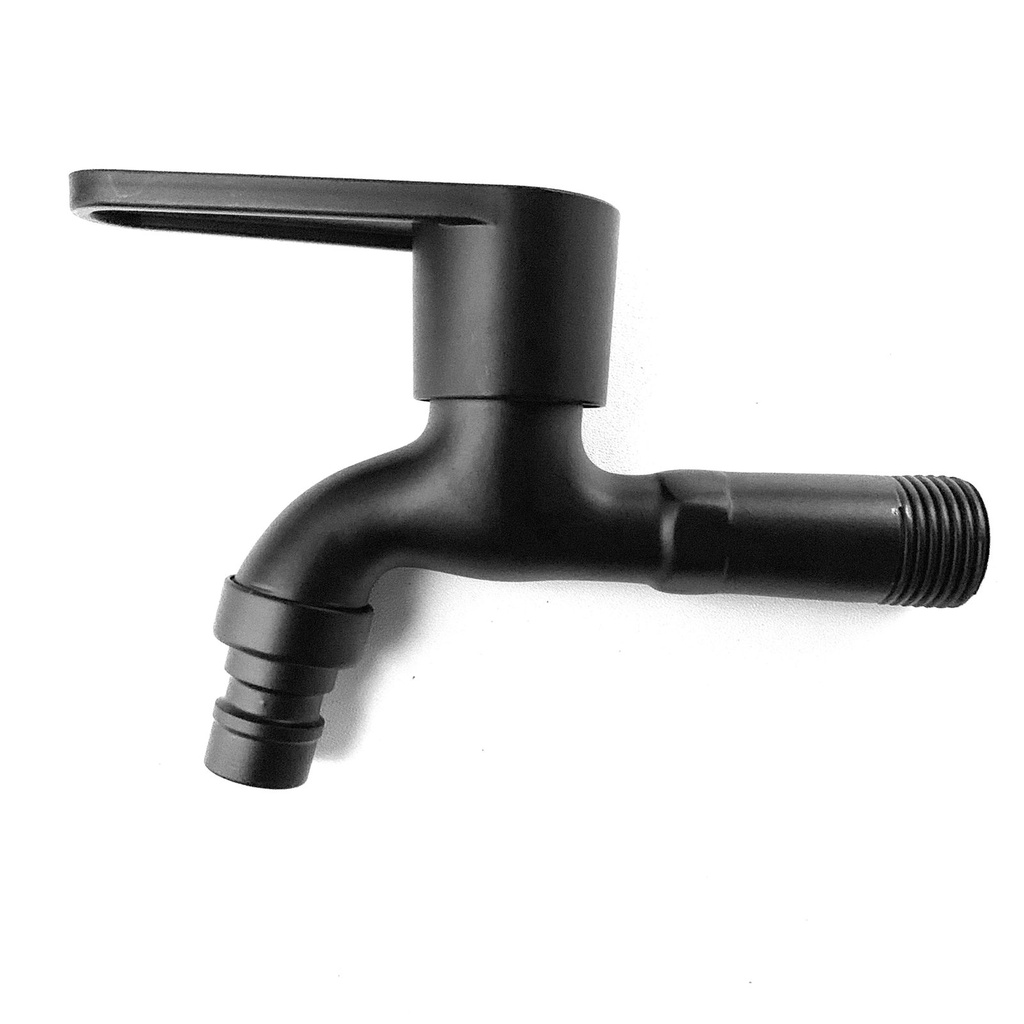 Kran Air Taman Minimalis Murah BRC Stainless HITAM - Keran Air Tembok Faucet Black Wall Stenliss A50