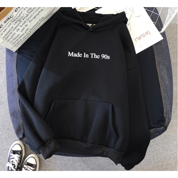IvannaCollection Sweater Hoodie Wanita Made In The 90s Jaket Hodie Couple Oversize Bahan Tebal