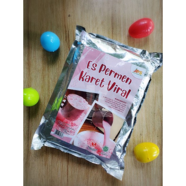 

Bubuk minuman JPS rasa ES PERMEN KARET (pink) plain tanpa gula 500 gram