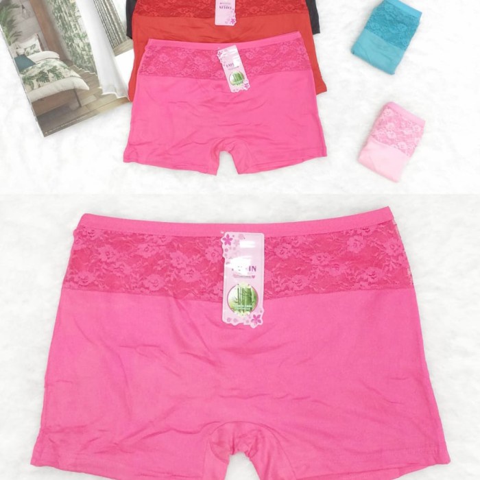 CD SEGI EMPAT BOXER WANITA DEWASA REMAJA ALLSIZE MIX BRUKAT BRA/BH WANITA SPORT TANPA BUSA HIGHT