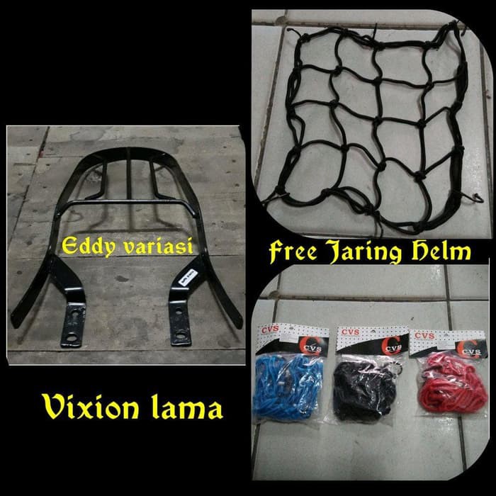 Aksesoris Motor Touring Breket Bok Vixion Lama ( Free Jaring Helm )