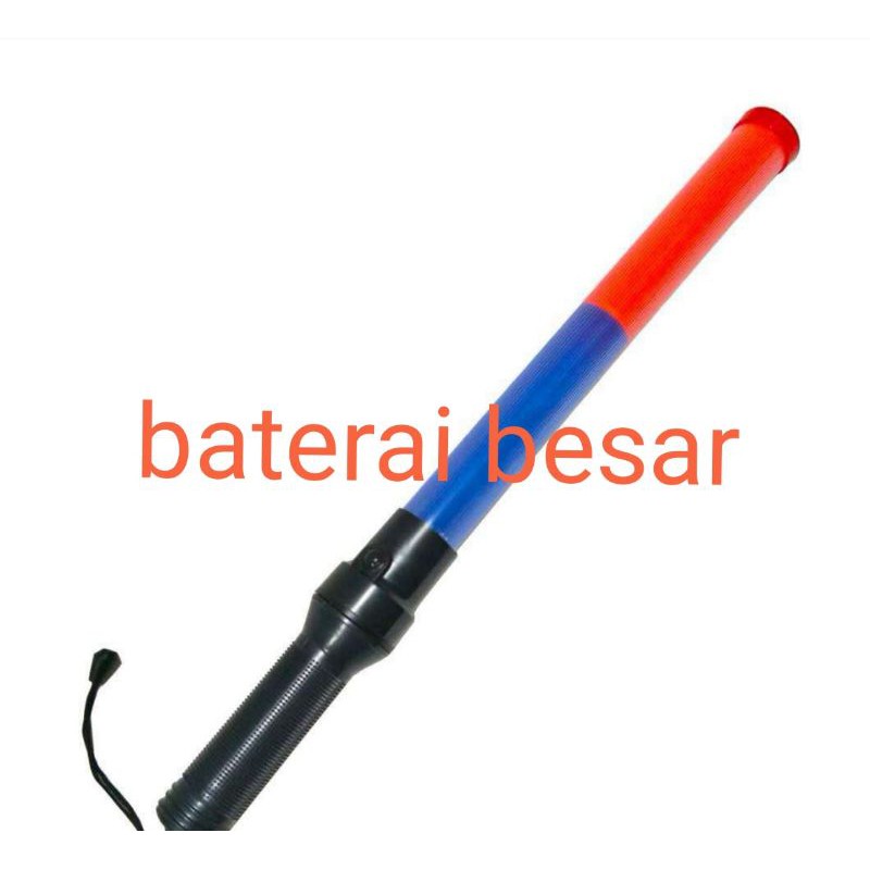 Senter Parkir Tongkat Parkir Lalin Panjang Stik Parkir 54CM/Senter Lalu Lintas Beterai