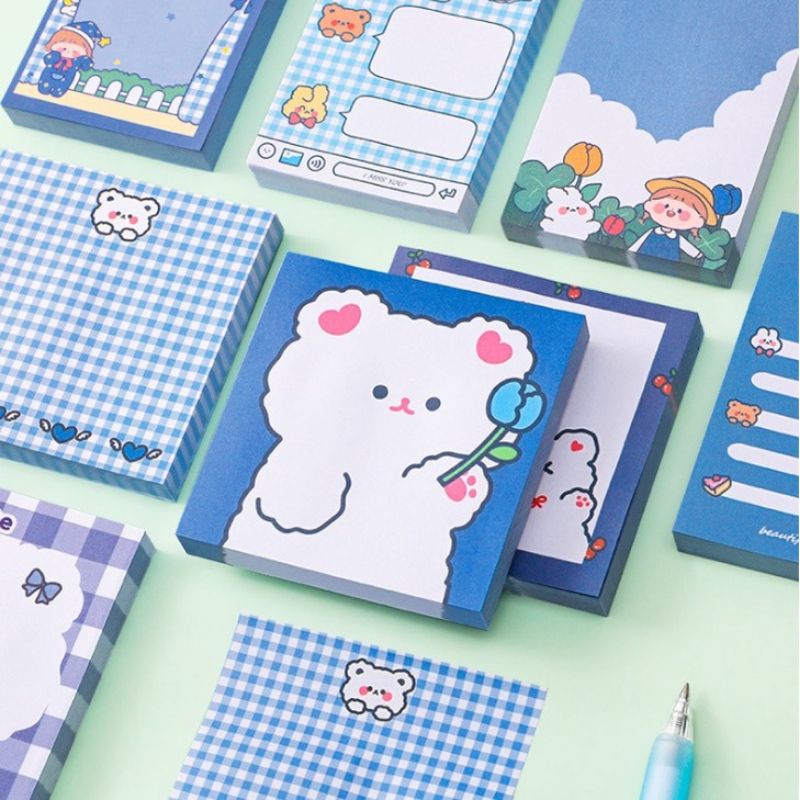 

[Peekastuff] STICKY NOTES MOTIF BIRU • SHARING ISI 20 LEMBAR