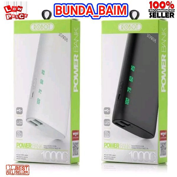 POWER BANK ROBOT RT130 10000mah POWERBANK RT 130 10000 mAh ORIGINAL