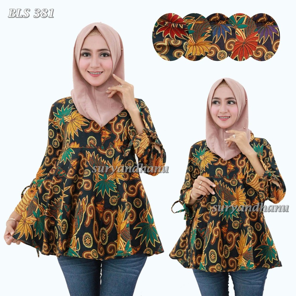 BLS 381 Blus Atasan Batik Lonceng