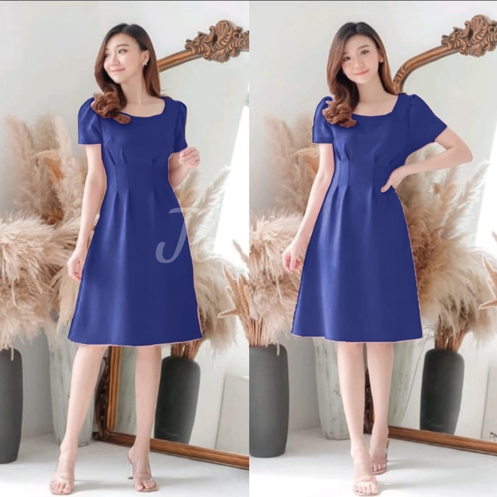 Basic id fashion Dres wanita yolla formal / Dres korean style