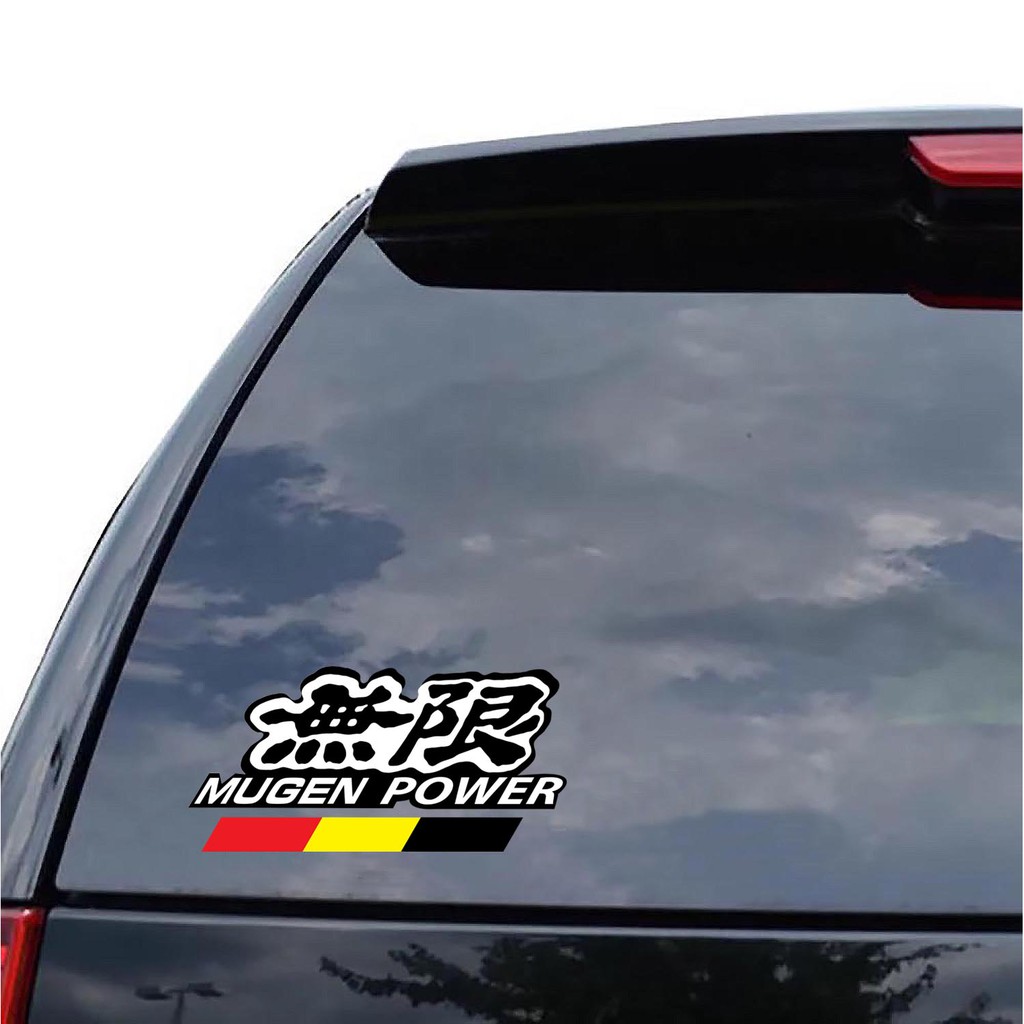 Sticker Mobil Cutting Vinyl Reflektif Mugen Power Shopee Indonesia