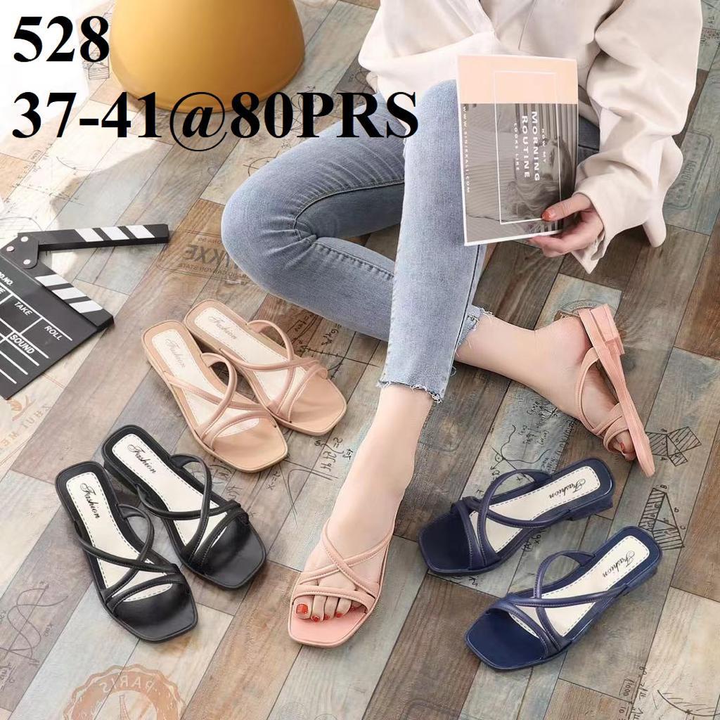 Sandal Hak Tahu / Heels / Sandal Slop Jelly Wanita Ada Hak Ban 1 Tali Silang Import HYS 528-2