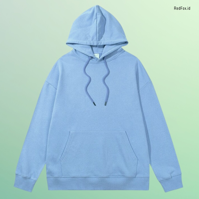Jaket Sweater Hoodie Anak Cute Kembar Couple Laki Perempuan Cewek Cowok Model Basic Polos Warna BIru