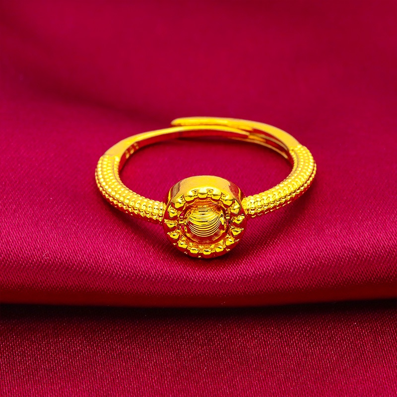 Cincin Manik-Manik Lapis Emas Asli Kadar 375 Untuk Hadiah