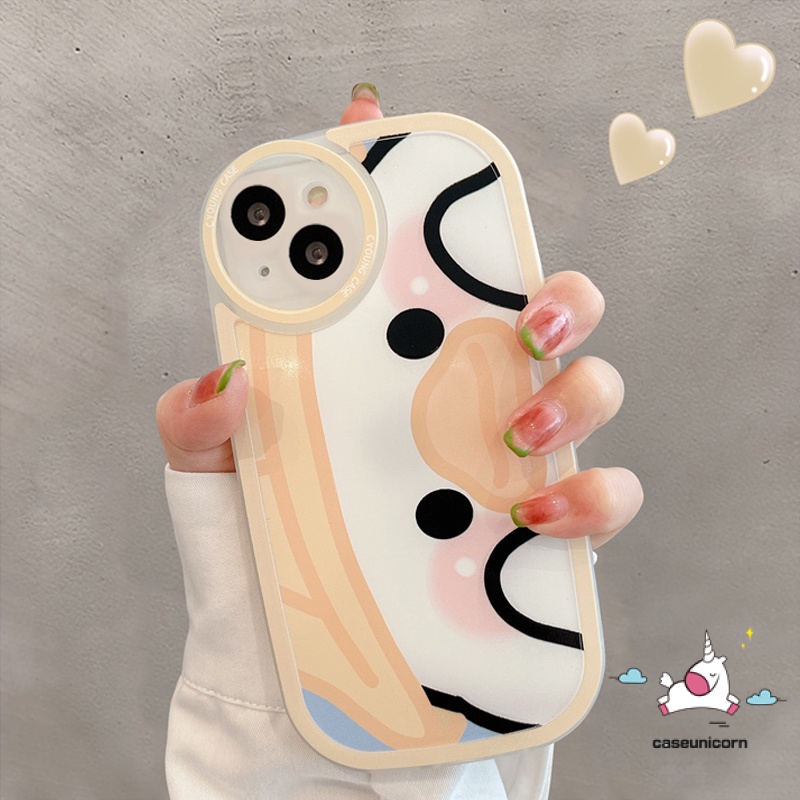 IPHONE Casing Ponsel Bebek Lucu Kompatibel Untuk Iphone11 7plus 8plus 78 6 6s Plus 13 12 14 Pro MAX XR X XS MAX SE 2020 Kartun Soft TPU Lembut Anti Jatuh Cover