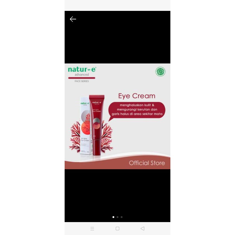 Natur e  advanced eye cream