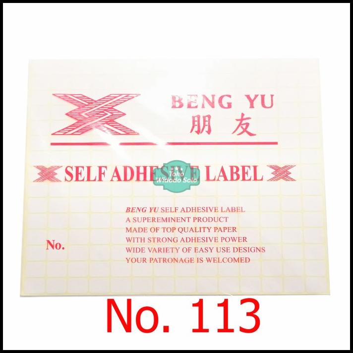 

Stiker Label No 113 Harga Nama Undangan Bengyu Self Adhesive Label