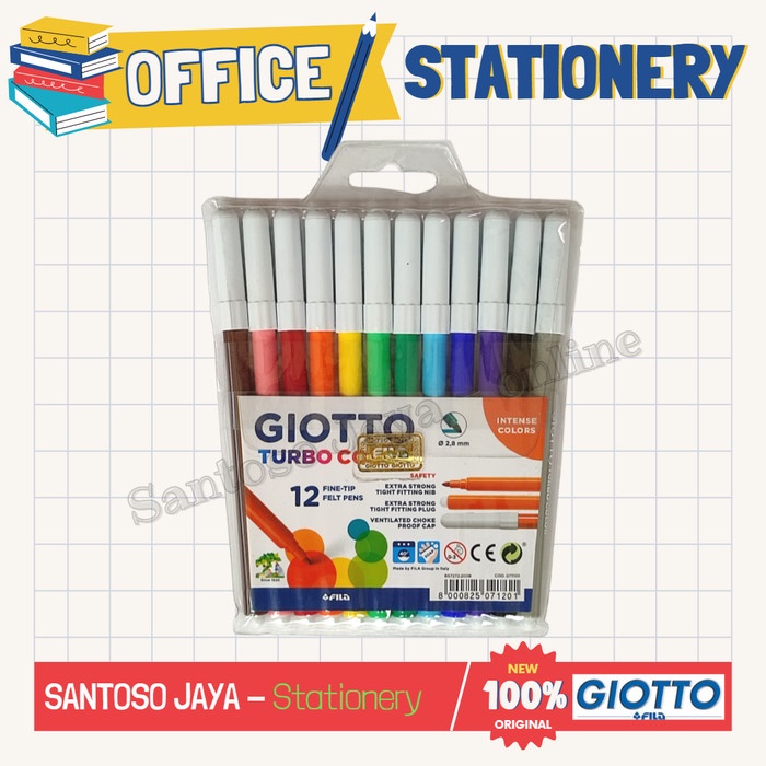 

Spidol GIOTTO Turbo Color Kecil 12 Warna - Felt Pen GIOTTO 12 Colour