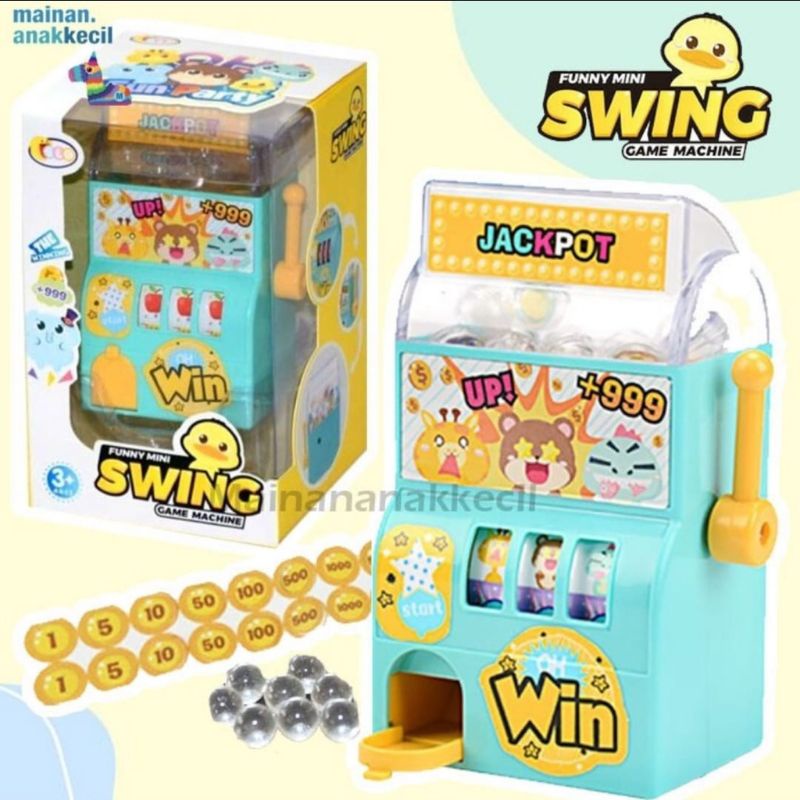 mainan anak balita SIMULASI VENDING JACKPOT SWING GAME MACHINE