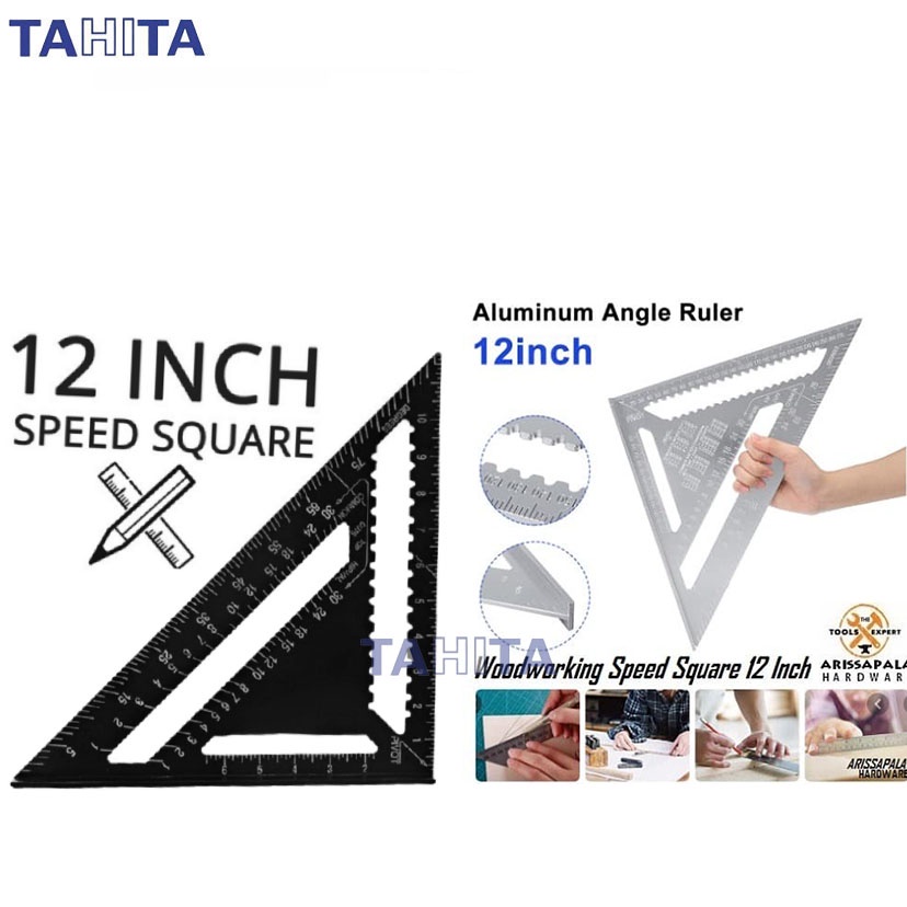 

Speed Square 12 inch Woodworking Penggaris Siku Segitiga Tukang Murah