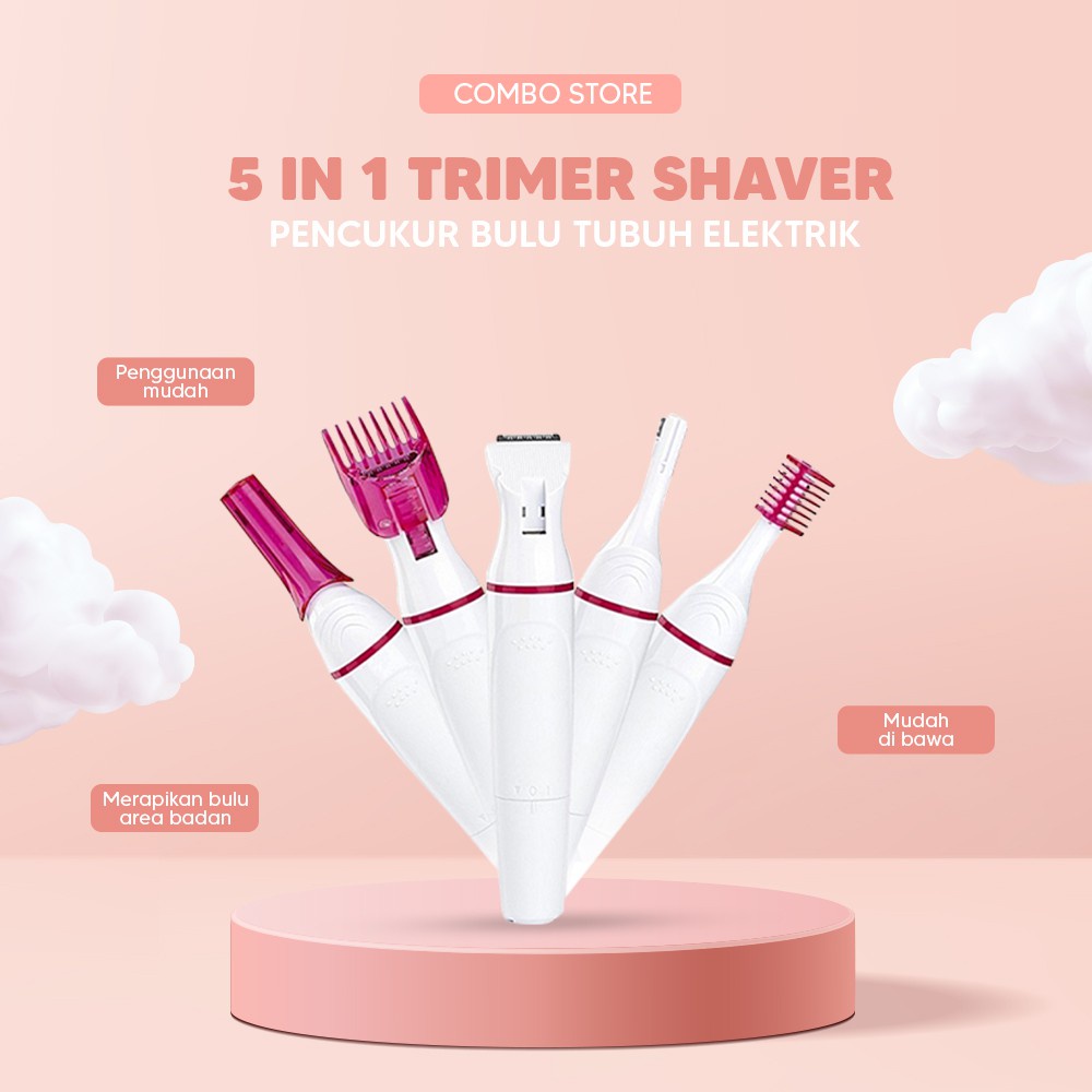 G8Pro Trimmer 5in1 Shaver Pencukur Bulu Tubuh Elektrik / pencukur bulu ketiak bulu kemaluan wanita